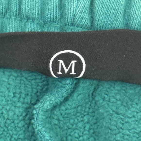 Civil Regime Redeemed Sweatpants Mens M Teal Green Cotton Embroidered Joggers - Picture 3 of 14